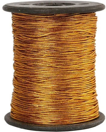 Tråd, guld, tykkelse 0,5 mm, 100 m/ 1 rl.